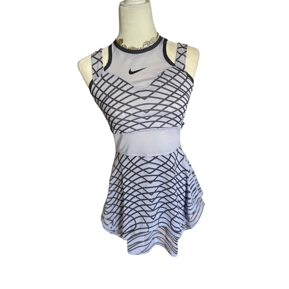 Nike Women's Dri-FIT Slam Tennis Dress, Abstract Pattern, Fitted, Size Sm, NWOT
